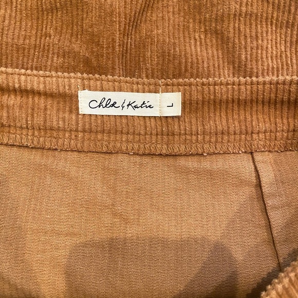 Chloe & Katie corduroy button up mini skirt size L - Picture 4 of 5